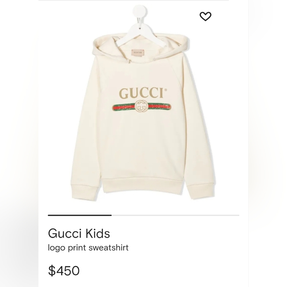 Gucci Kids Cream Logo Sweatshirt